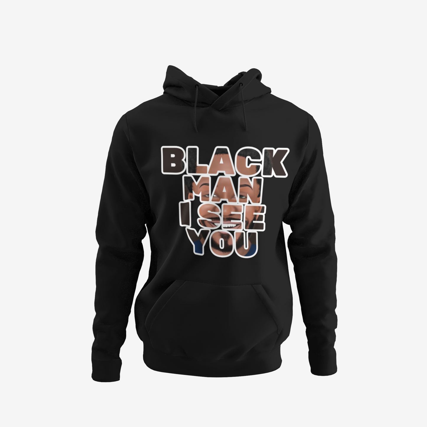 Hoodie - Black Man I See You (Black)