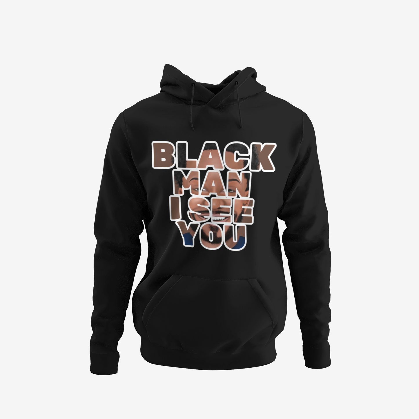 Hoodie - Black Man I See You (Brown)