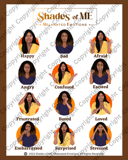 Feelings Chart - Women of Color (English)