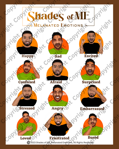 Feelings Chart - Men of Color (English)