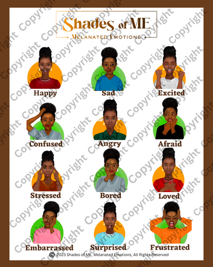 Feelings Chart - Black Women (English)