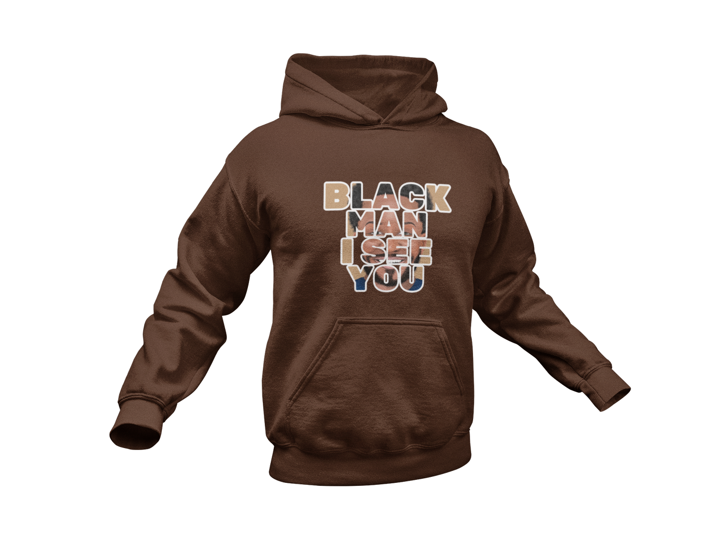 Hoodie - Black Man I See You (Beige)