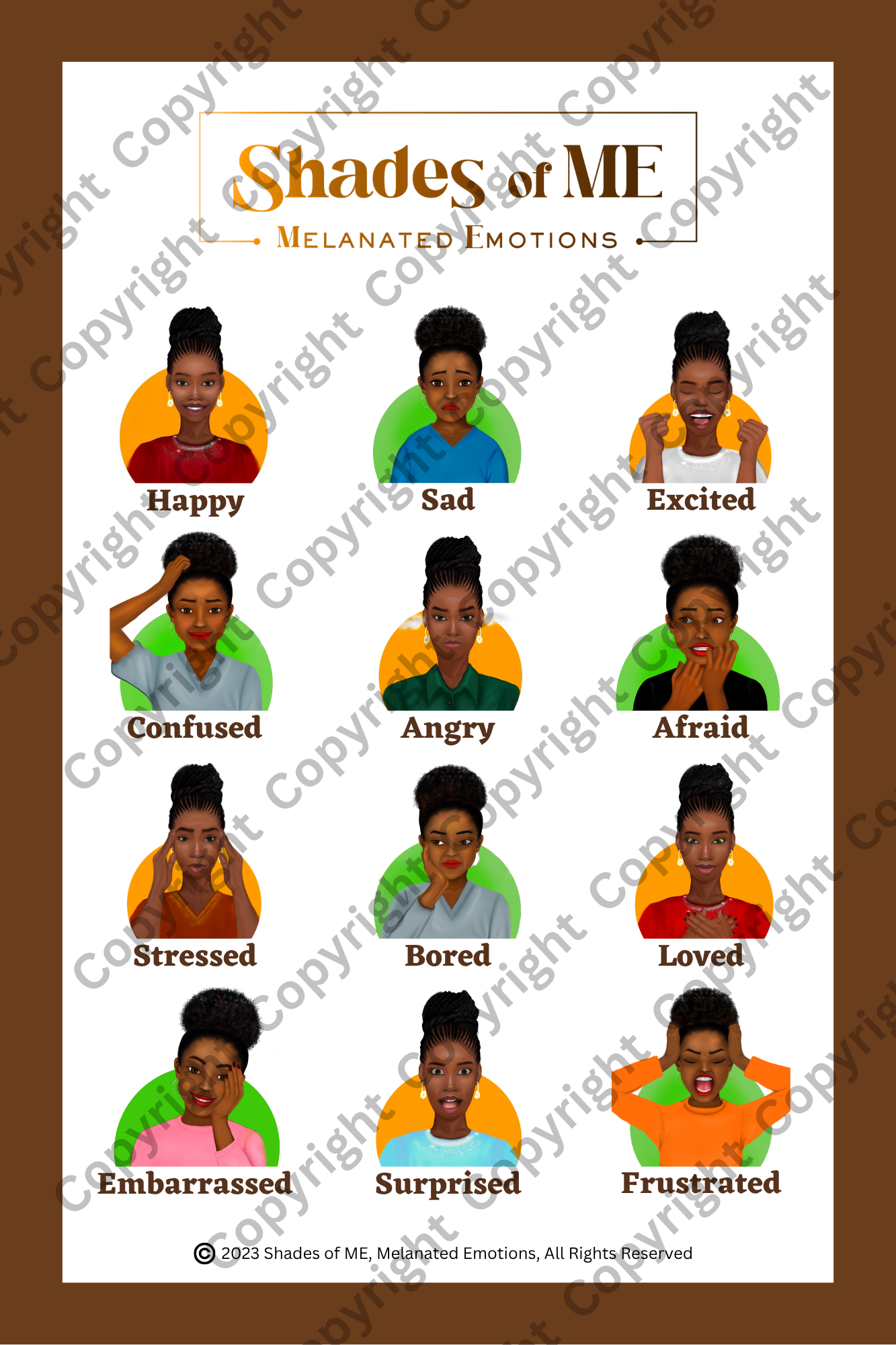 Feelings Chart - Black Women (English)