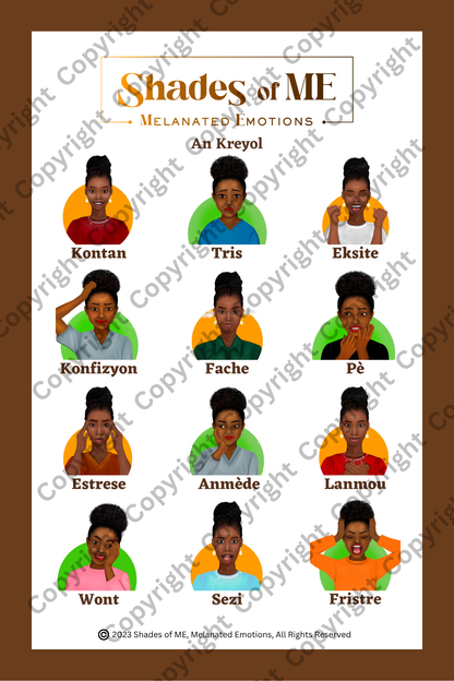 Feelings Chart - Black Women (Kreyol)