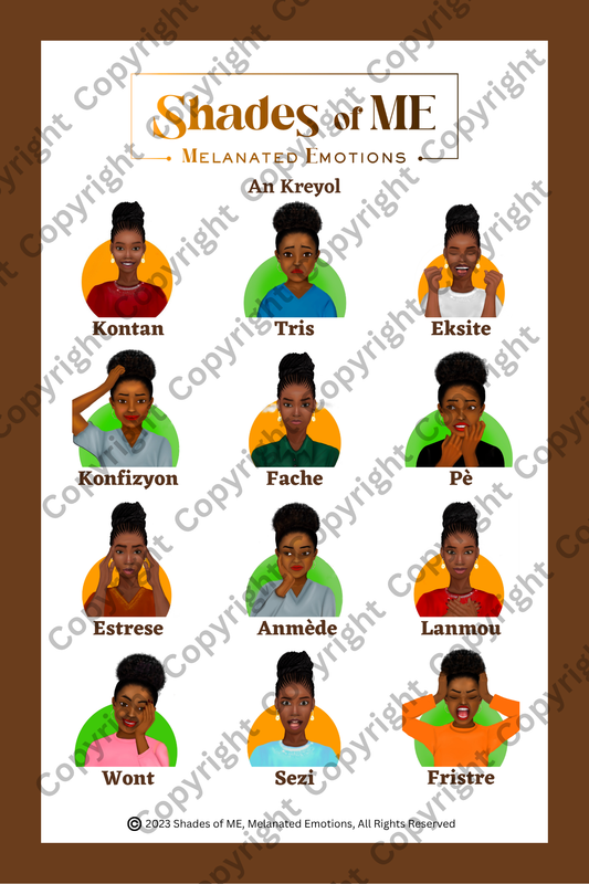 Feelings Chart - Black Women (Kreyol)