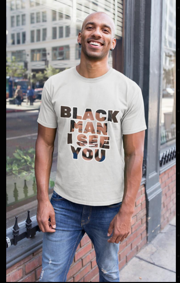 T-Shirt - Black Man I See You (Black)