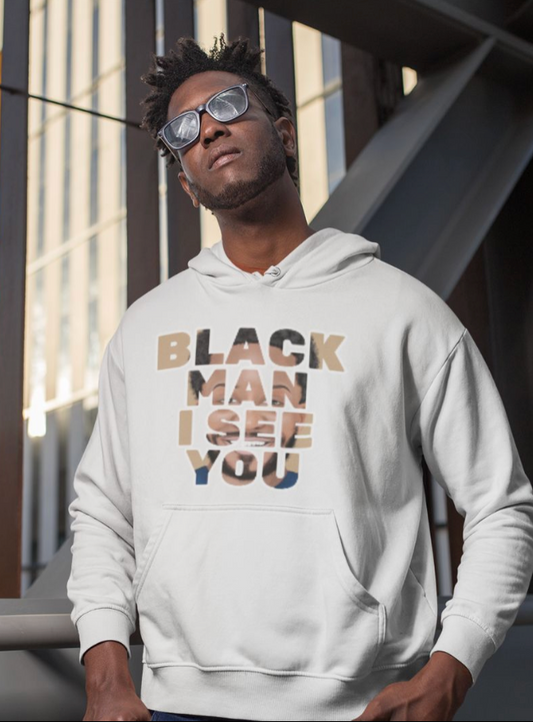Hoodie - Black Man I See You (Beige)