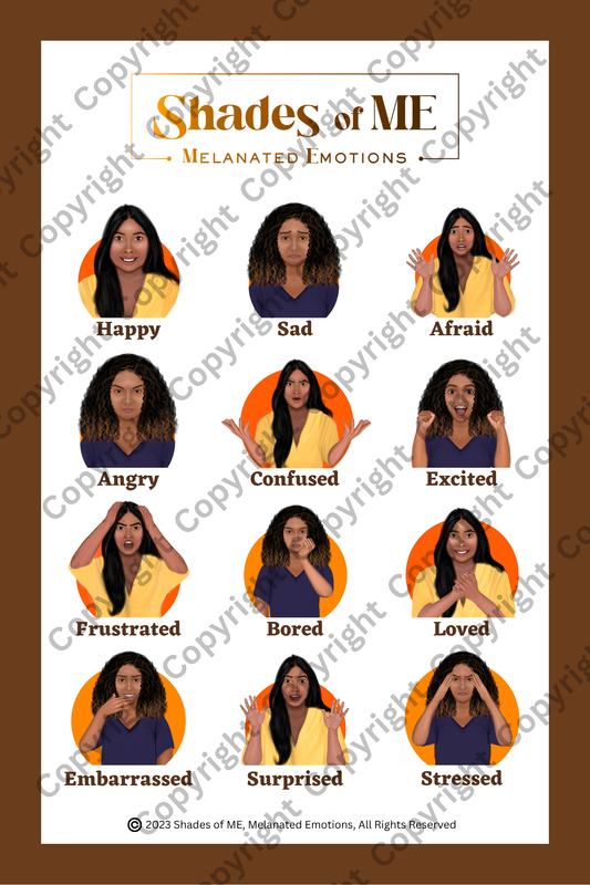 Feelings Chart - Women of Color (English)
